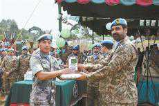 我赴剛果（金）維和官兵參加巴友軍獨(dú)立日慶?；顒?dòng)