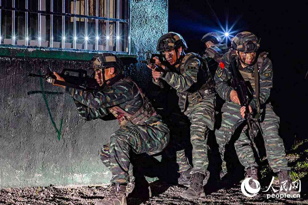 特戰(zhàn)隊(duì)員隱蔽接近目標(biāo)區(qū)域。