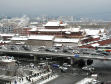 京城飄雪 美不勝收