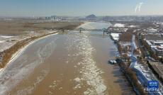 黃河濟(jì)南段出現(xiàn)淌凌