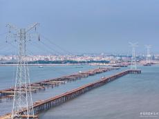 國內(nèi)跨海距離最長的架空輸電線路全線貫通