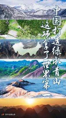 中國打造綠水青山 這項(xiàng)拿了世界第一