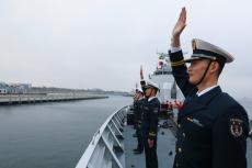 中國海軍第46批護航編隊完成任務(wù)返回湛江