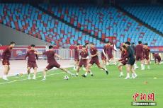 浙江杭州：中澳兩國國家隊備戰(zhàn)世界杯預(yù)選賽