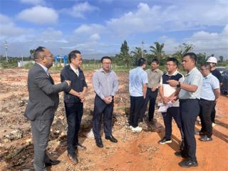 文昌市委常委陳明雁調研竹基材料生產(chǎn)基地建設